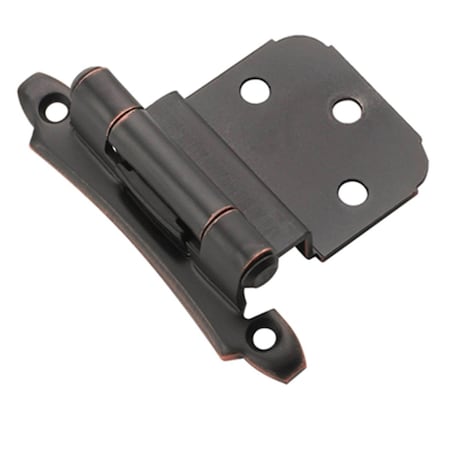 Hd Amerock Decorative 0.38 in. Inset Self Closing Cabinet Door Hinge- Oil Rubbed Bronze A07928 ORB